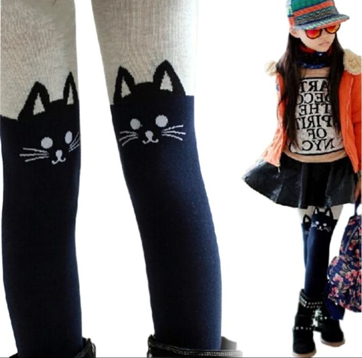 Детски чорапогащник за момиче, памучни чорапогащници за зимата