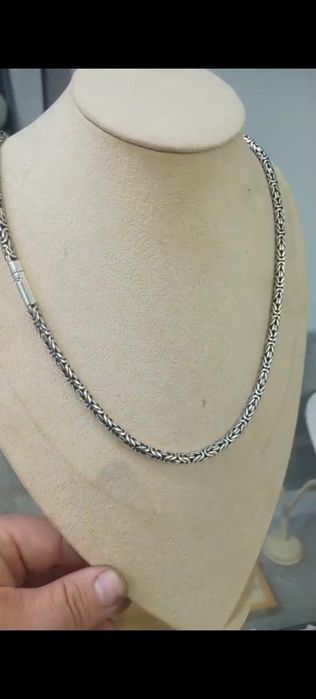 Серебряная цепь лисий хвост