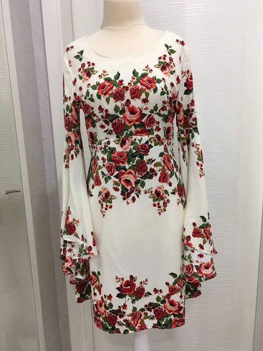 HM & Divided асиметрична рокля с флорални мотиви 40