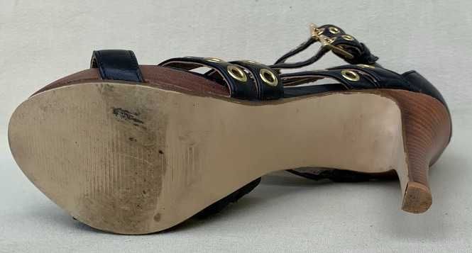 Bata Superbe Sandale Fashion Chic Stil Gladiator Negru Stiletto Piele