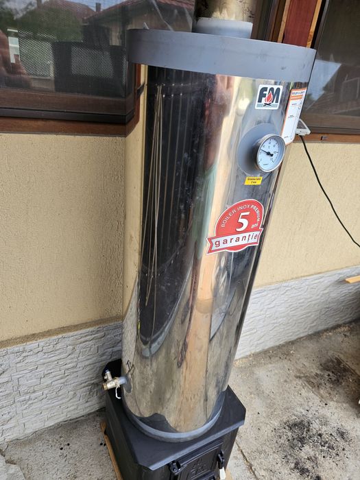 Cazan din inox cu focar pt.lemne 100 - 110 l