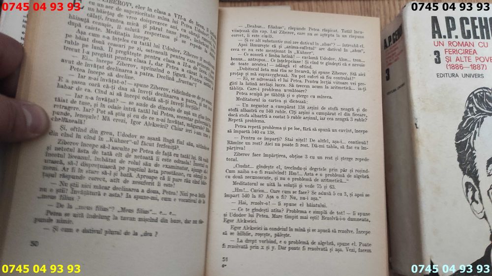 carte carti A.P.CEHOV editura univers pret pe ambele carti