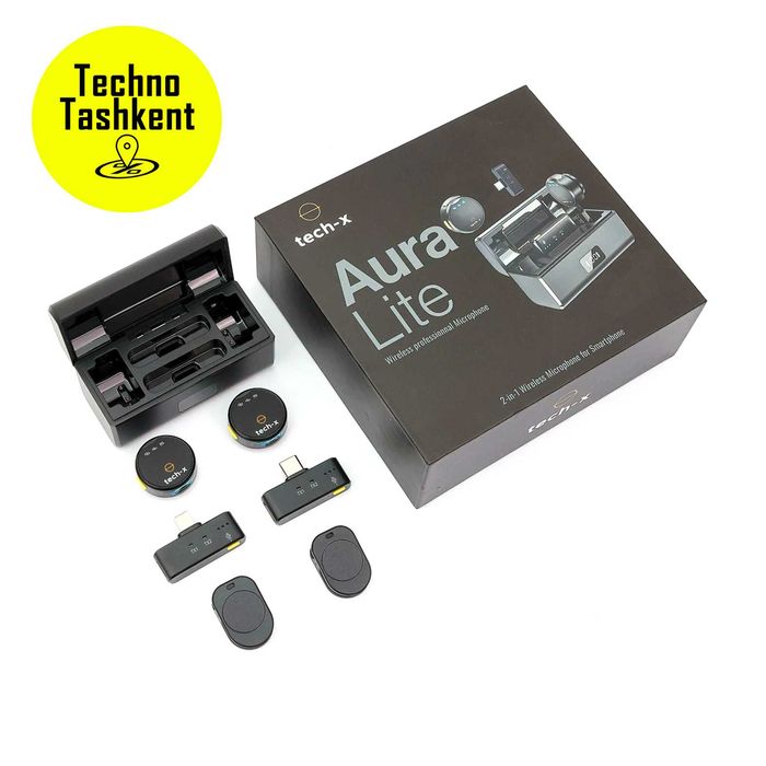 Беспроводной микрофон Tech-X Aura Lite, универсальный, 2-в-1