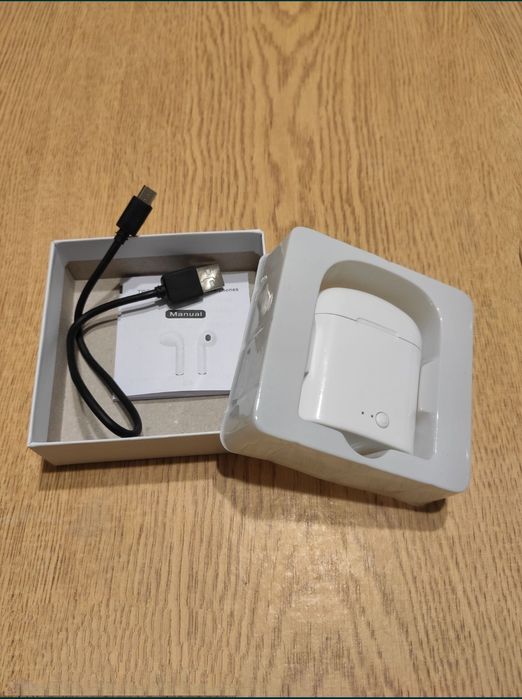 Безжични слушалки i7S tws, Бели