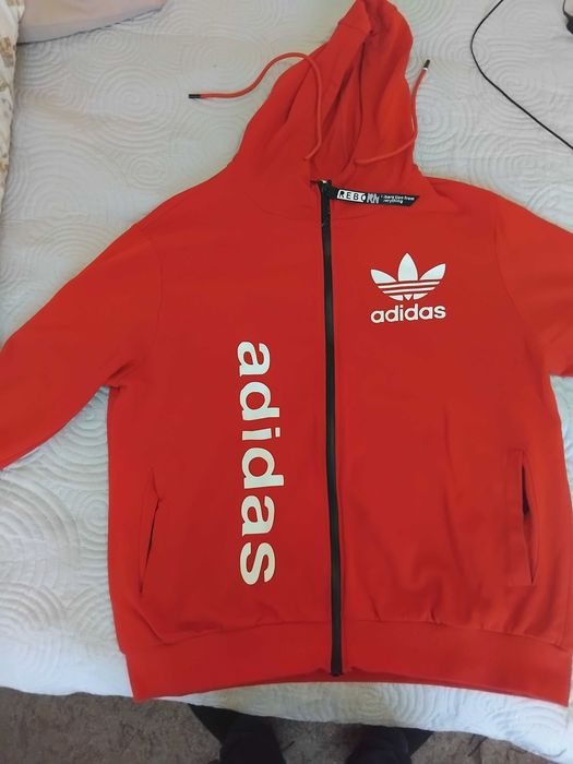 Мъжки спортен екип Adidas (черно и червено) / Долнище Адидас Доставено от USA