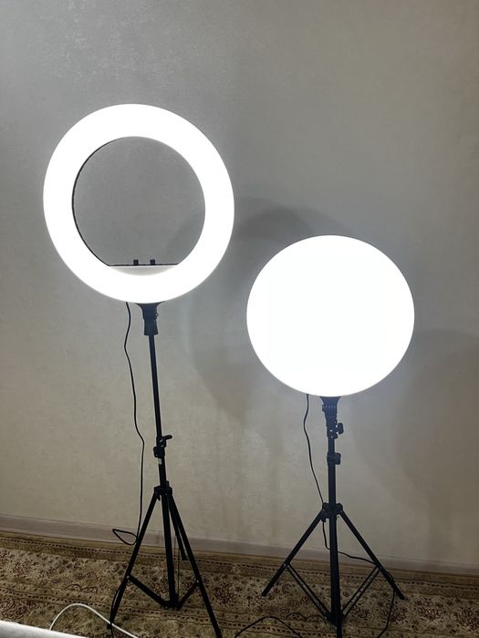 Кольцевая и плоская лампы