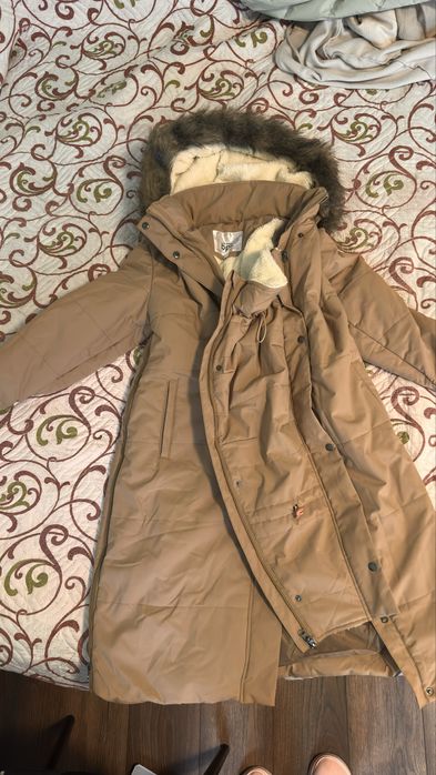 Ватирано яке за бременни с приставка за бебеносене