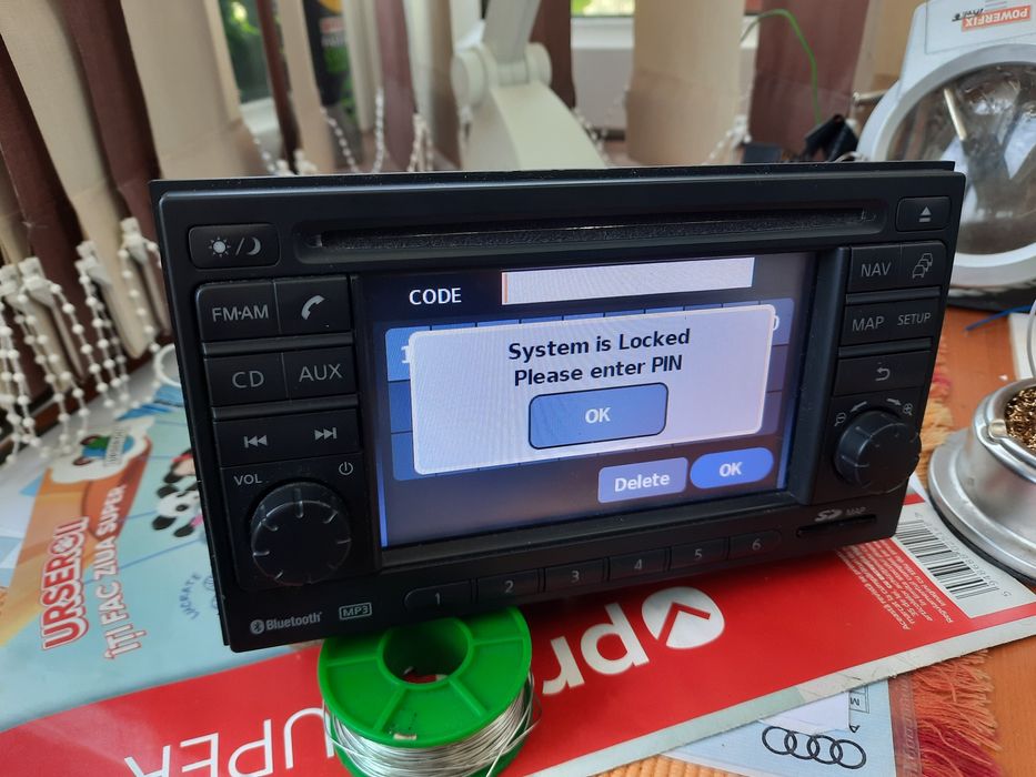 Decodare PIN Safe nissan qashqai navigatiii