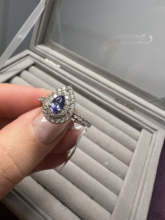 Inel cu tanzanit natural & zircon – argint 925