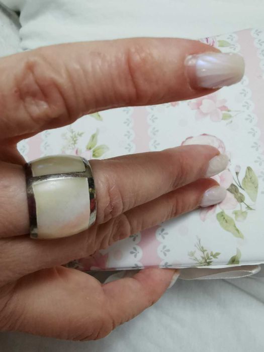 ПРЪСТЕНИ сребро КЕХЛИБАР или седеф