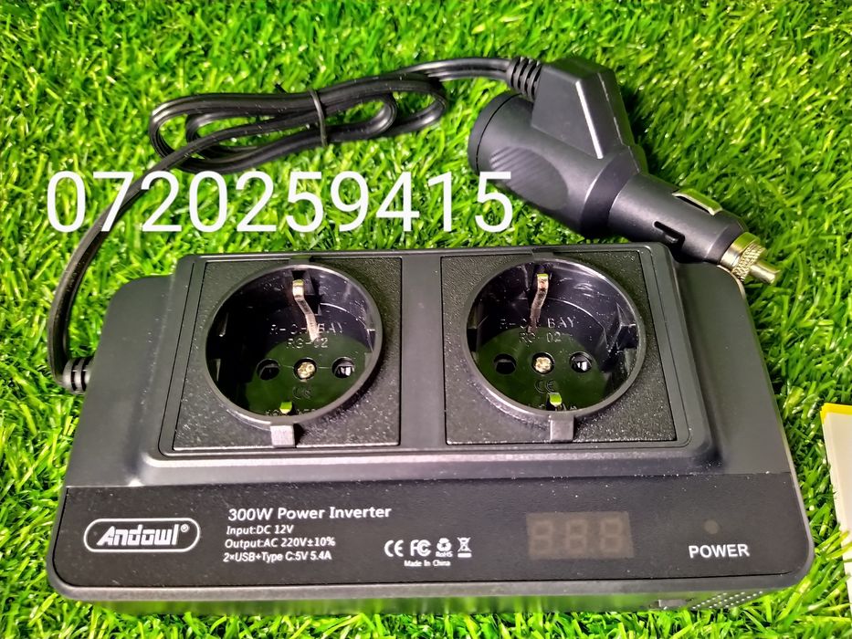 Invertor Camping , 300W, 12V/220V, USB, CC8200