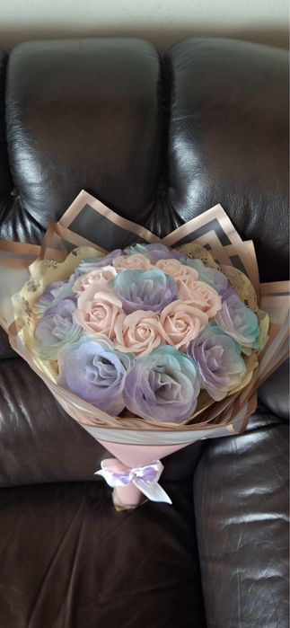 Buchet cu trandafiri din sapun