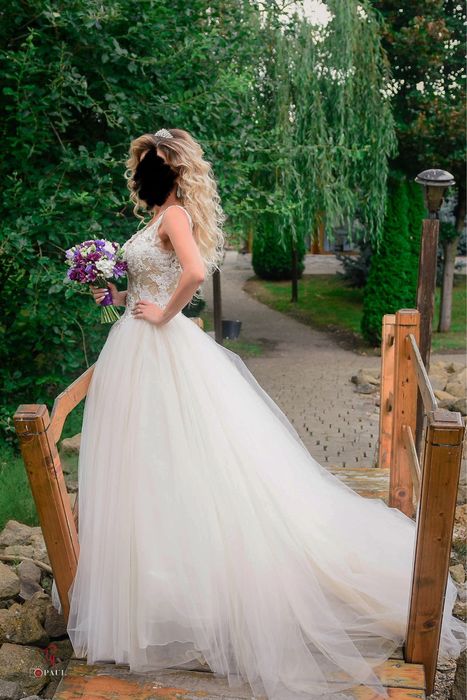 Rochie de mireasa PRINȚESA cu trena St Patrick Barcelona mărime 36-38