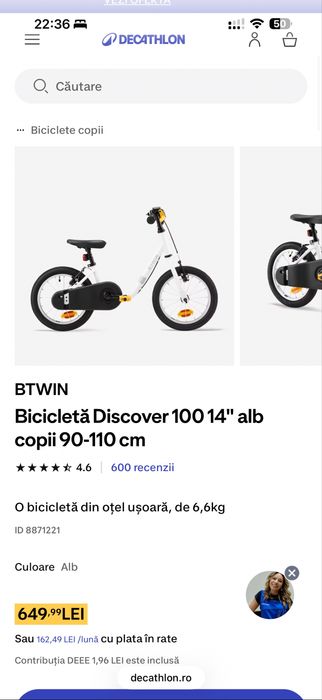 Bicicleta copii BTWIN