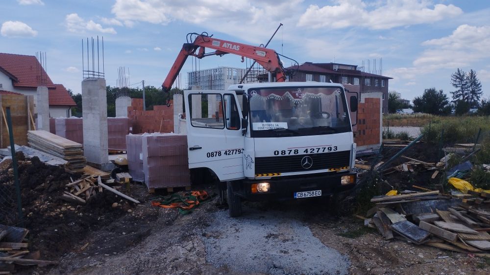 Транспорт с камион с кран и самосвал за София и околностите