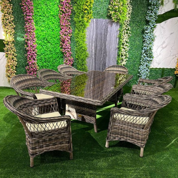 Плетёная мебель комплект 8нальный 2,5 ×1 размеры