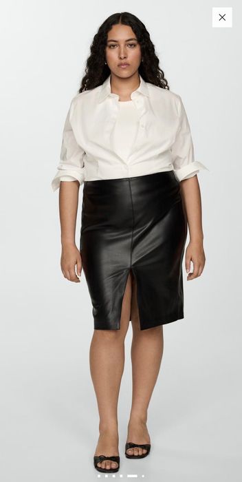 Пола-молив Mango от изкуствена кожа, размер 40