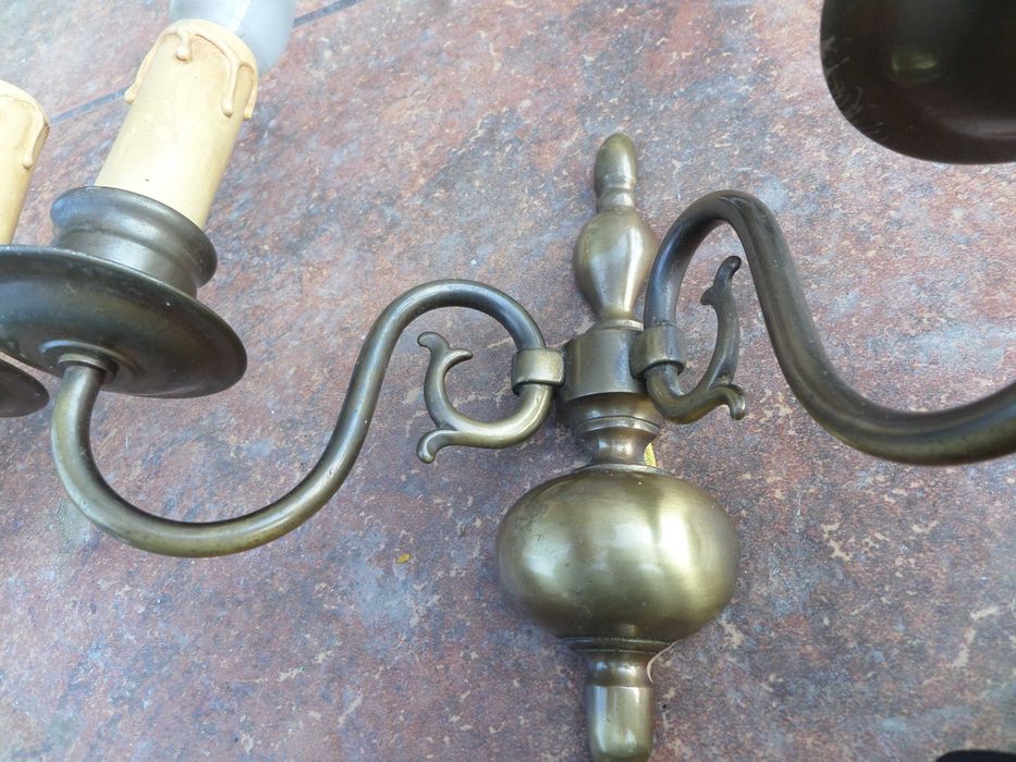 Aplice corpuri iluminat din bronz alama vintage originale vechi