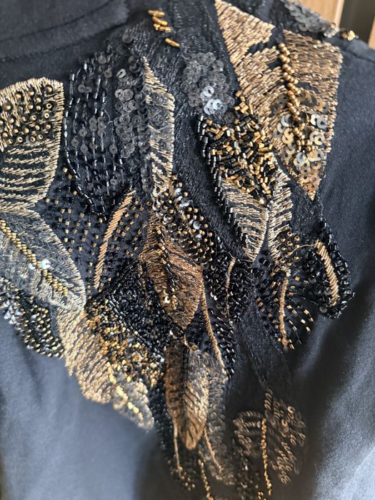 Дамска дизайнерска блуза AllSaints – с бродерия и мъниста, XS