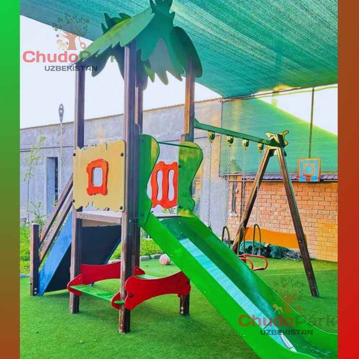 Детский игровой комплекс (Болалар майдончаси, горка, качели)