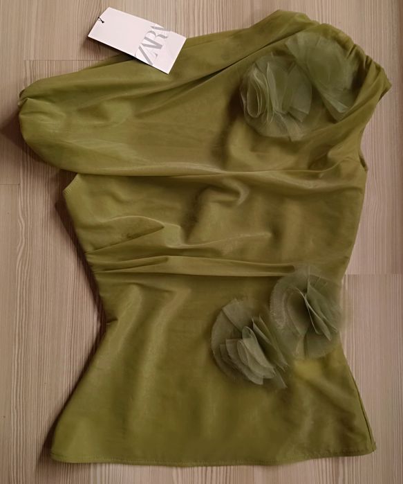 Top Zara aplicații floare XXS/XS nou