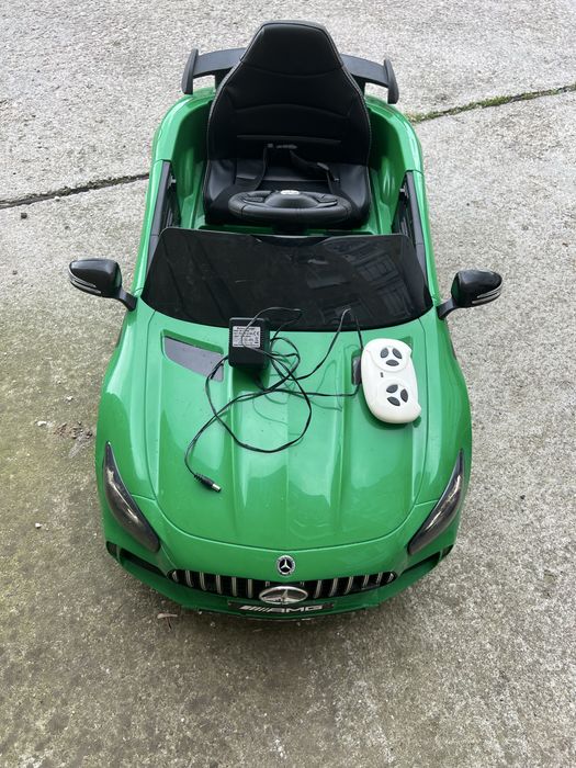 Електрическа кола за деца, Baby Mix, Mercedes-Benz AMG GT R, зелена, 108x67x46 см, 3-8 години