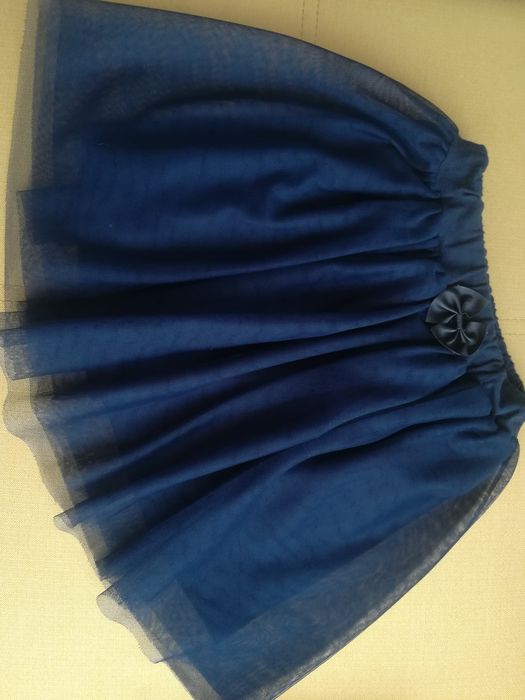 Fuste fete, tulle și denim, aprox 10 ani
