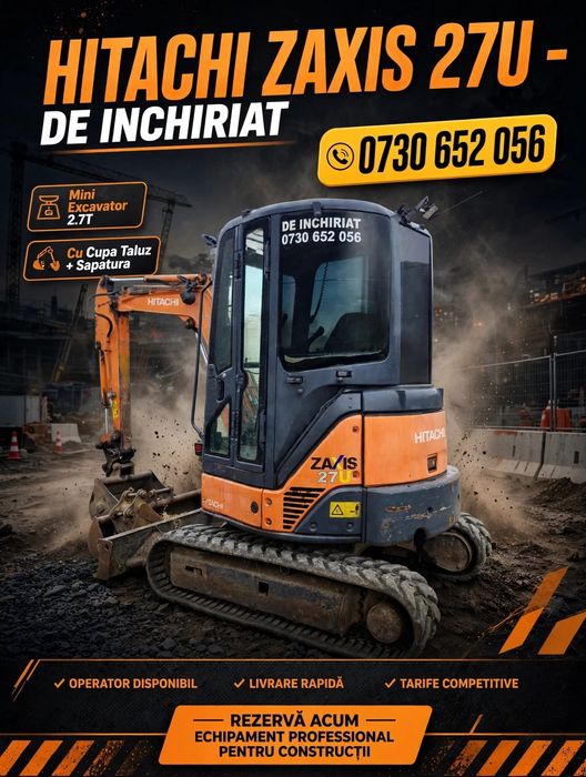Inchiriez excavator,bobcat, compactor cu operator