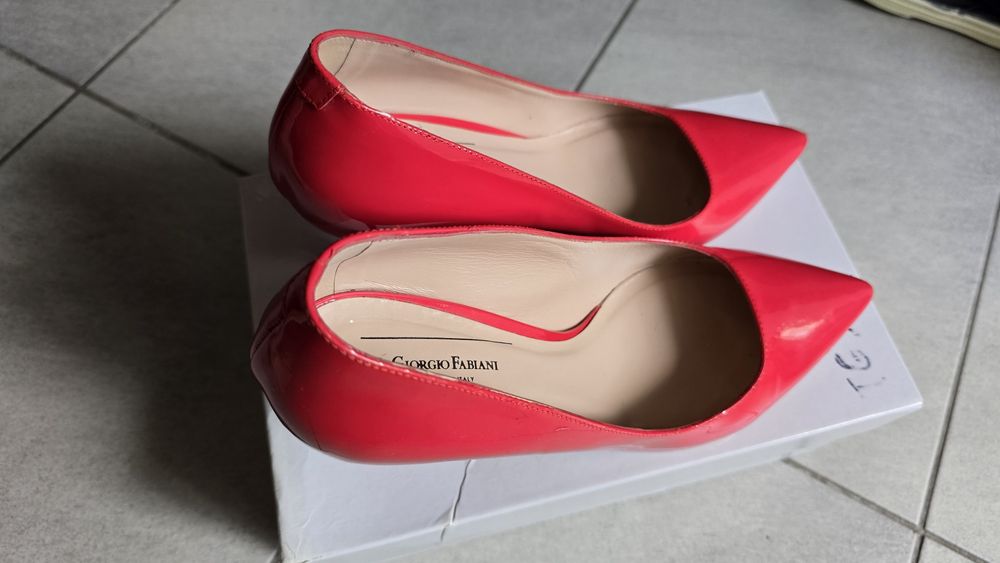 Pantofi piele fucsia