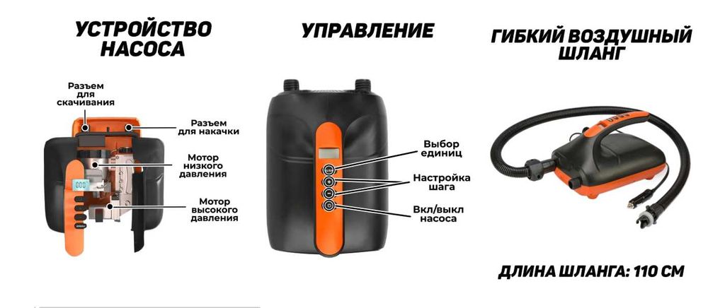 Насос высокого давления - BST HT-782 для лодок ПВХ и SUP досок