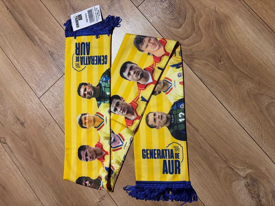 Set colecție Generația de Aur: tricou cu autograf Giga Popescu + fular