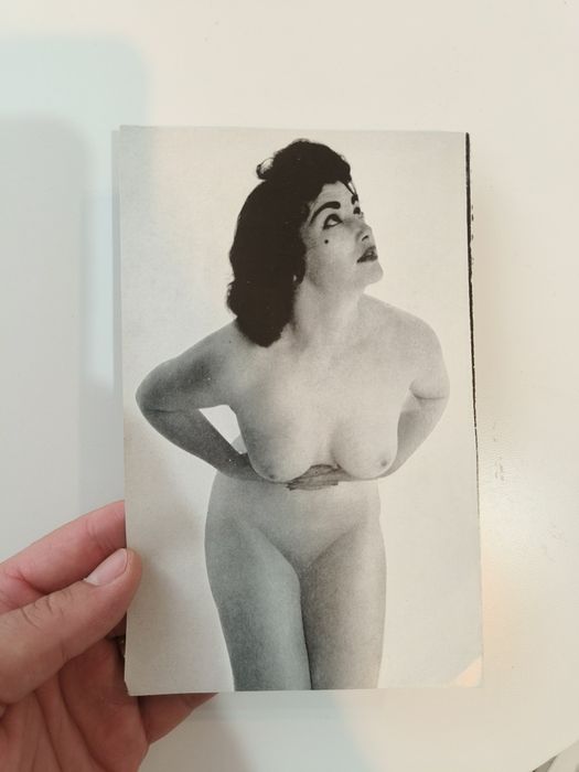 Lot 12 mini postere nuduri față-verso vintage colecție