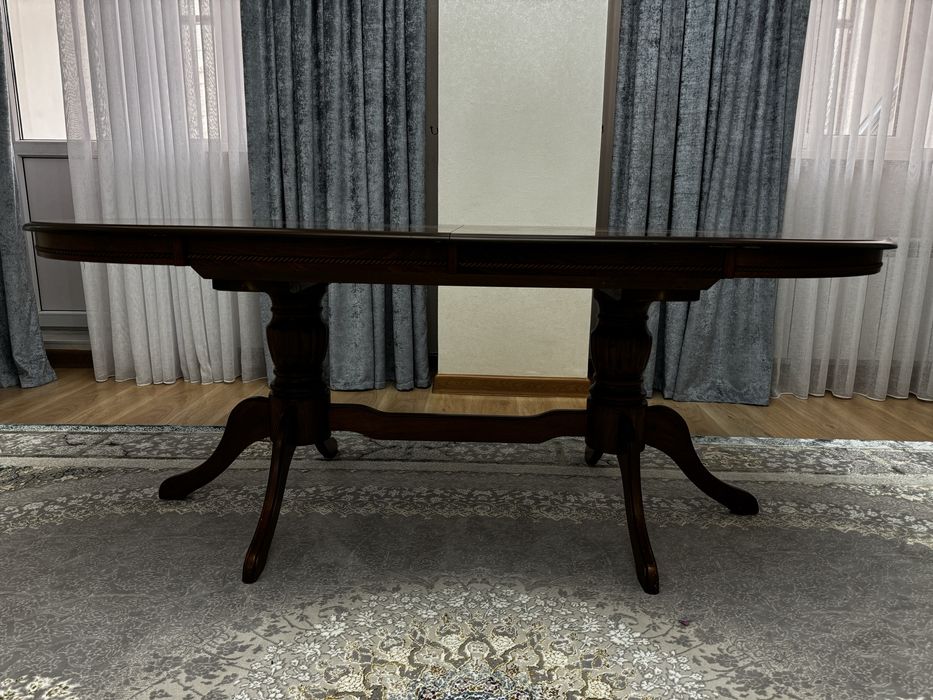 Стол из чистого дерева, раздвижной