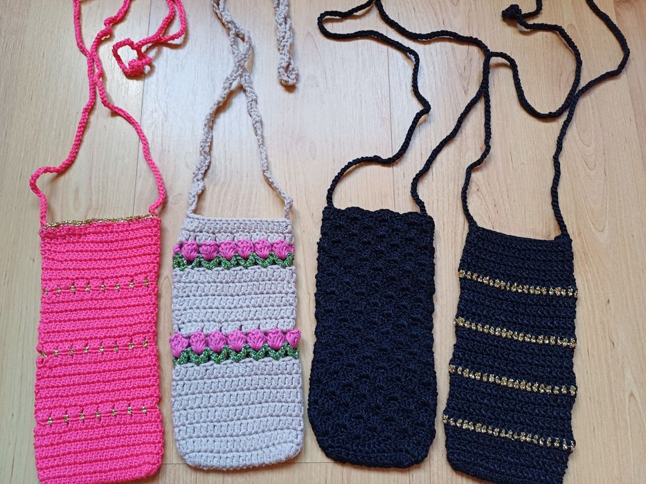 Плетени чантички за телефон