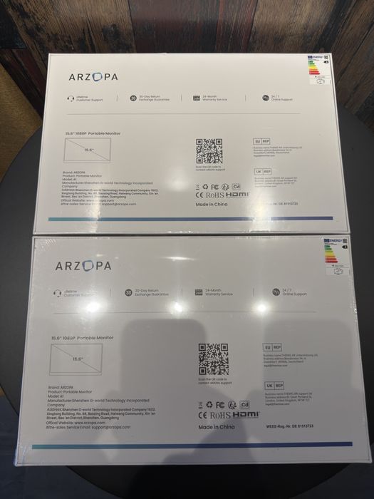 Monitoare portebile Arzopa A1 15,6” 1080p • NOI / SIGILATE •