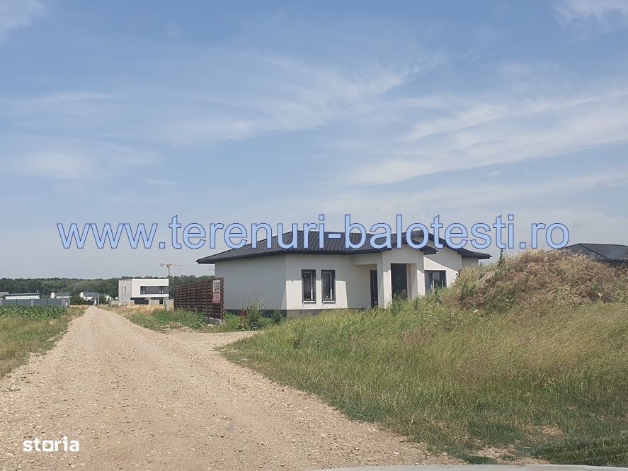 Teren Balotesti,langa padure,case construite pe strada, 61000 euro