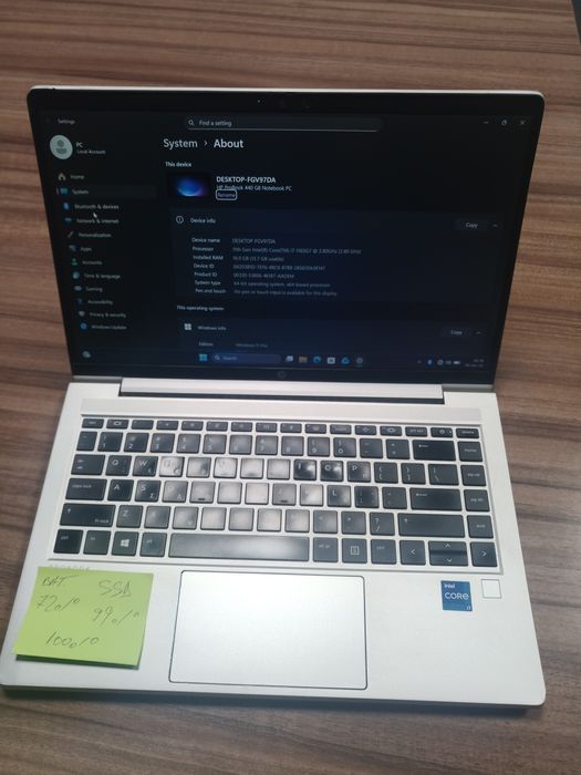 HP 440 G8 i7-1165g7  gen11  16gb RAM ,  500gb SSD , Windows 11