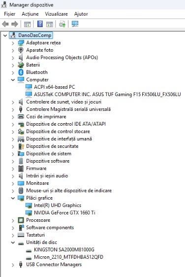Laptop Gaming ASUS TUF F15 144Hz I7Gen10 32GB Nvidia 1660Ti 6Gb Superb