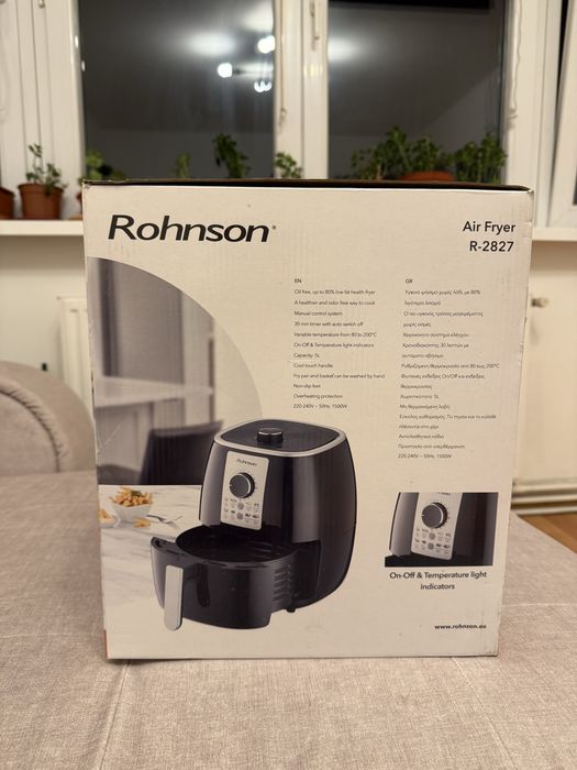 Friteuza cu aer Rohnson R-2827, 5L, 1500W – Noua, nefolosita