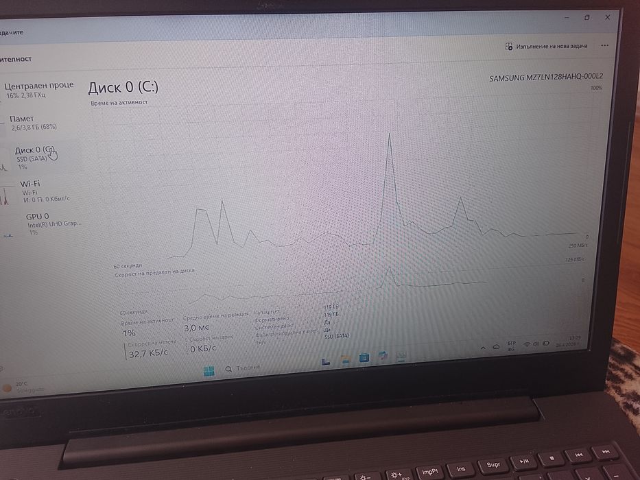 Продавам Лаптоп Lenovo
