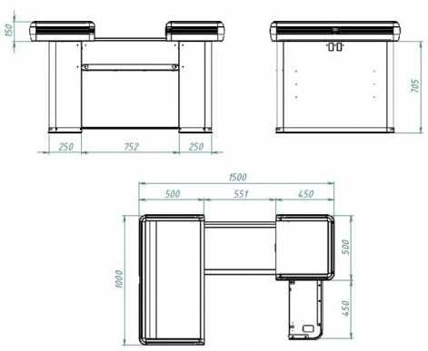 Кассовые столы модульные  Modern-Expo