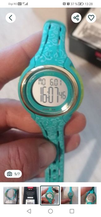 Ceas copii original Timex, nou în cutie, brățară de silicon, 
Preț mag