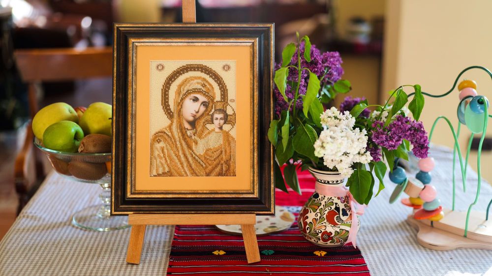 Goblen | 15/21 cm | Fecioara și pruncul