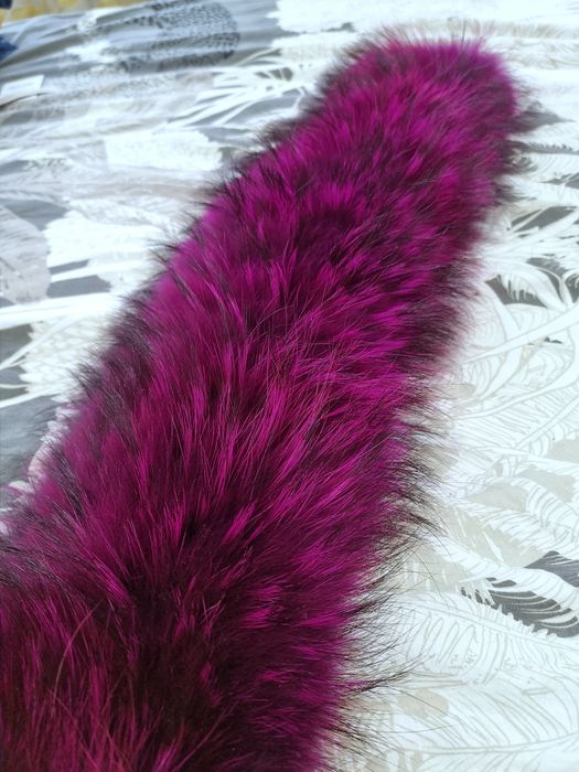 Guler Blana Naturala Nou pt Geaca / Parka Roz negru mob fuchsia