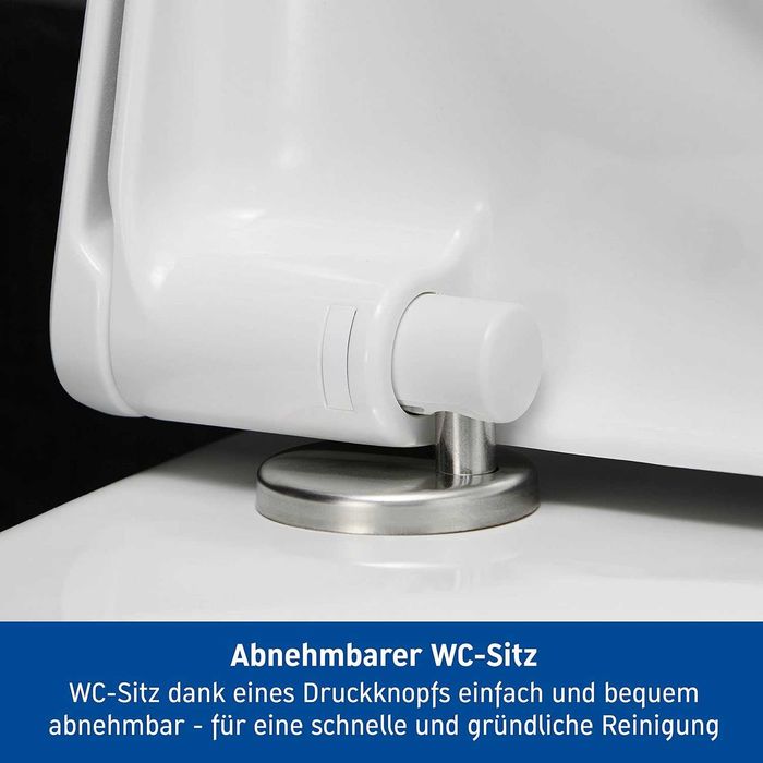 Capac de toaletă Duravit Starck 3, alb lucios, cu închidere lentă, balamale din oțel inoxidabil