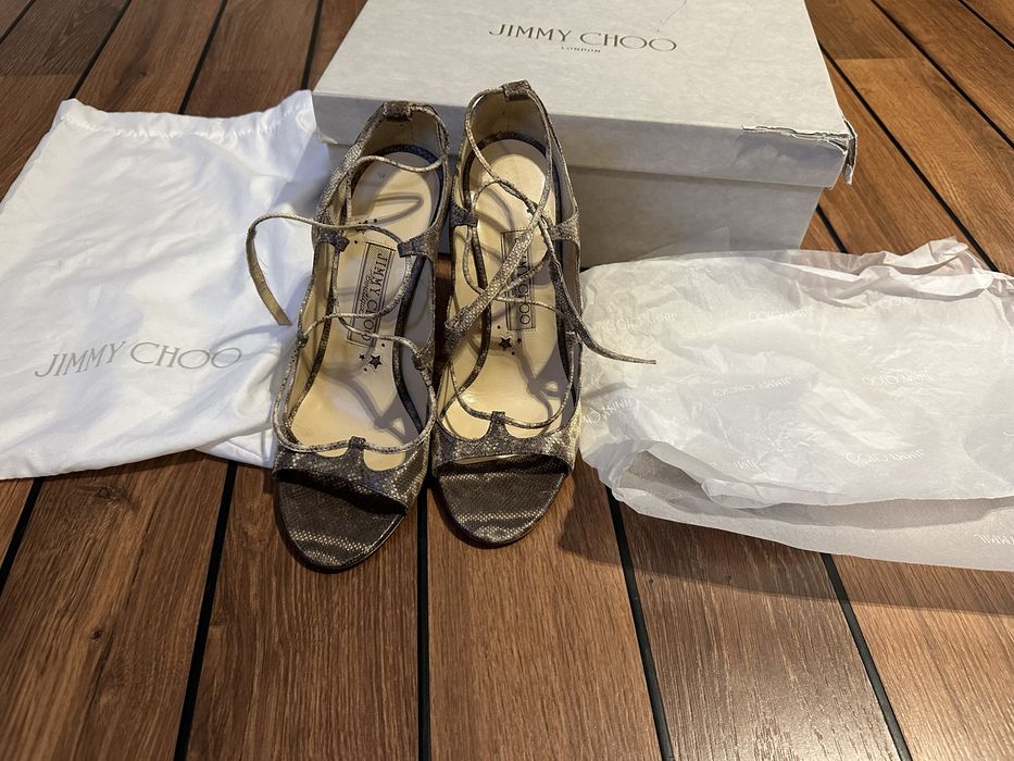 Sandale Jimmy Choo din piele de reptila 37 noi