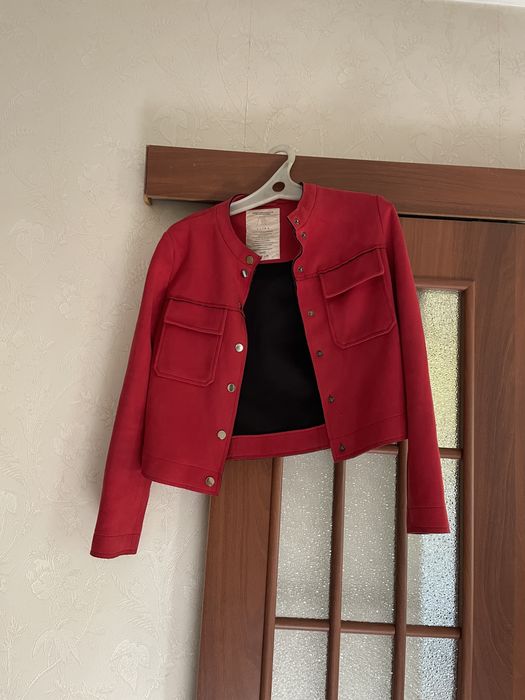 Пиджак oodji нубук красный