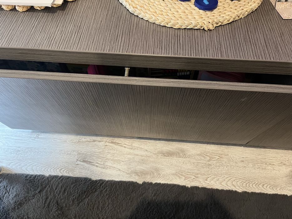 Comoda TV cu doua usi 160x45x44 cm MDF gri