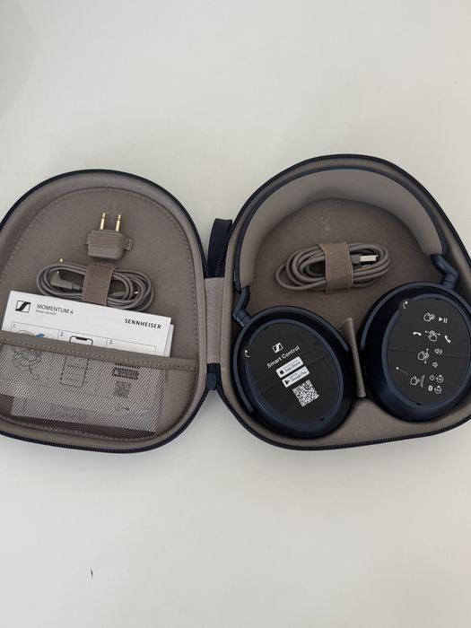 Безжични слушалки Sennheiser - Momentum 4 Wireless, ANC, сини