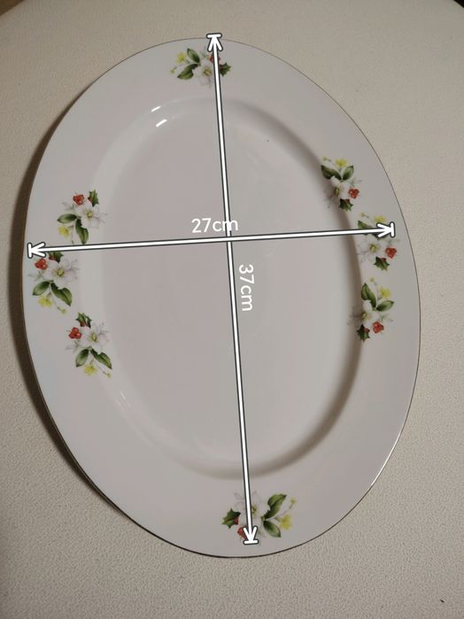 Platou servire porțelan fin